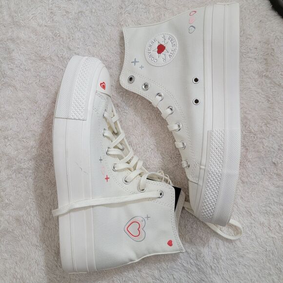 NEW Converse Chuck Taylor All Star Lift Platform High "Y2K Heart" A109114C Sz 9 - Picture 6 of 14